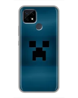 Чехол для Realme C21 с картинкой «Крипер текстура»
