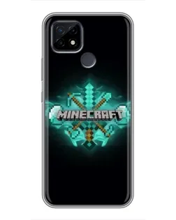 Чехол для Realme C21 с картинкой «Minecraft Diamond лого»