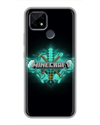 Чехол для Realme C21 с картинкой «Minecraft Diamond лого»