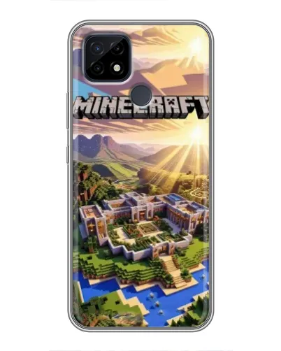 Чехол для Realme C21 с картинкой «Minecraft панорама»