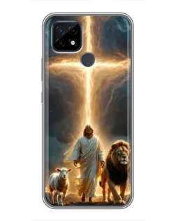 Чехол для Realme C21 с картинкой «Лев Иуды и Свет»