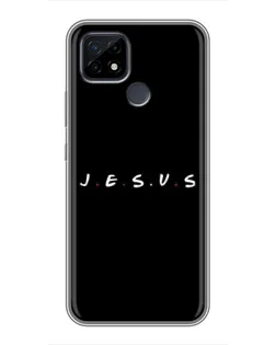 Чехол для Realme C21 с картинкой «Точки веры J.E.S.U.S.»