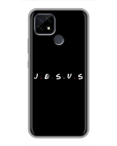 Чехол для Realme C21 с картинкой «Точки веры J.E.S.U.S.»