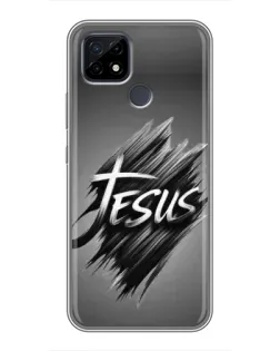 Чехол для Realme C21 с картинкой «Надпись Jesus Graffiti»