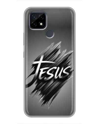 Чехол для Realme C21 с картинкой «Надпись Jesus Graffiti»