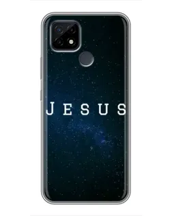 Чехол для Realme C21 с картинкой «Звездное небо Jesus»