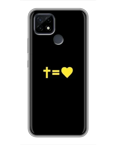 Чехол для Realme C21 с картинкой «Сердце и Крест»