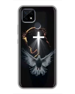 Чехол для Realme C21 с картинкой «Голубь и Свет»