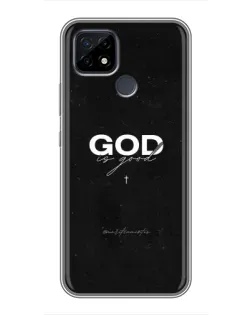 Чехол для Realme C21 с картинкой «GOD — Бог над всем»