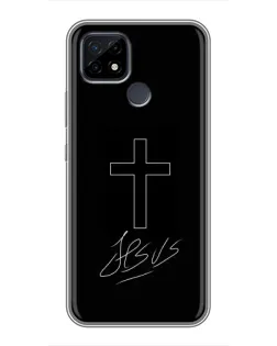 Чохол для Realme C21 з картинкою «Графічний хрест Jesus»