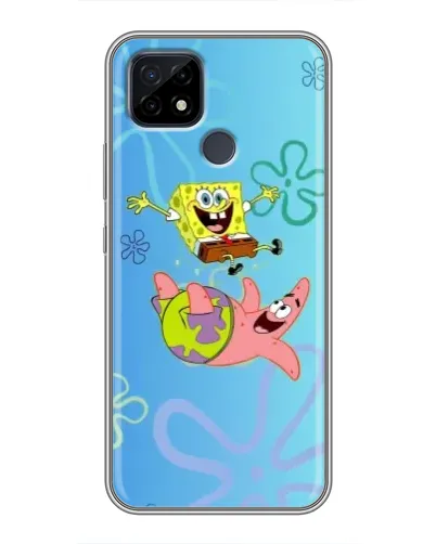 Чехол для Realme C21 с картинкой «Спанч Боб и Патрик»