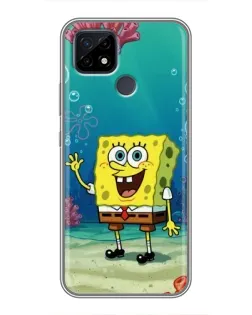 Чехол для Realme C21 с картинкой «Подводный привет»