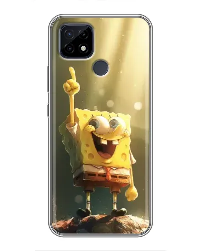 Чехол для Realme C21 с картинкой «Сияющий Спанч Боб»