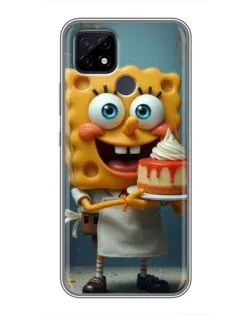 Чехол для Realme C21 с картинкой «Повар Спанч Боб»