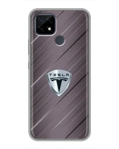 Чохол для Realme C21 з картинкою «Металева текстура Tesla»