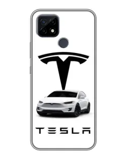 Чохол для Realme C21 з картинкою «Tesla White Style»