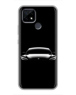 Чохол для Realme C21 з картинкою «Фари Tesla Night»