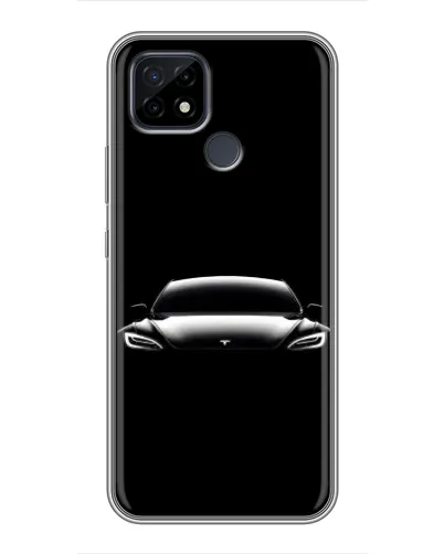 Чохол для Realme C21 з картинкою «Фари Tesla Night»