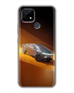 Чохол для Realme C21 з картинкою «Cybertruck у пустелі»