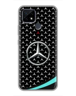 Чохол для Realme C21 з картинкою «Mercedes — бірюзовий акцент»