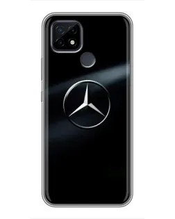 Чехол для Realme C21 с картинкой «Mercedes на металле»
