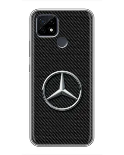 Чехол для Realme C21 с картинкой «Карбоновый Mercedes стиль»