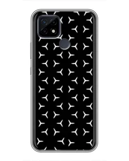 Чехол для Realme C21 с картинкой «Mercedes паттерн звезд»