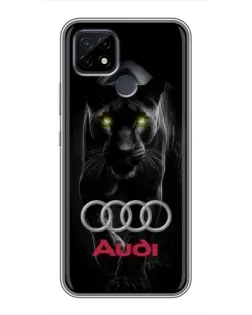 Чохол для Realme C21 з картинкою «Пантера та Audi»