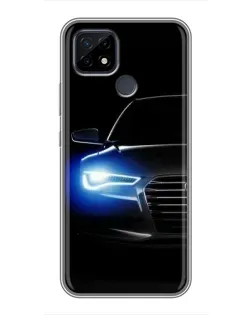 Чохол для Realme C21 з картинкою «Неоновий погляд Audi»