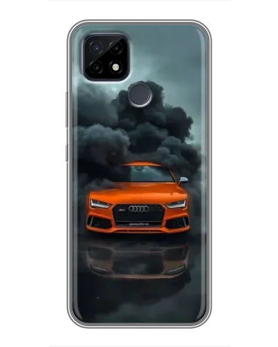 Чохол для Realme C21 з картинкою «Audi у хмарах диму»