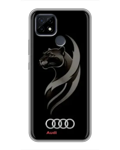 Чохол для Realme C21 з картинкою «Графіка — пантера та Audi»
