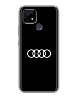 Чохол для Realme C21 з картинкою «Audi White Logo»