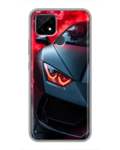 Чехол для Realme C21 с картинкой «Lamborghini красное сияние»