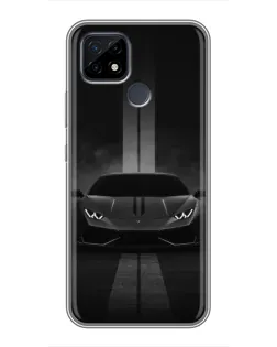 Чехол для Realme C21 с картинкой «Lamborghini симметрия дорог»