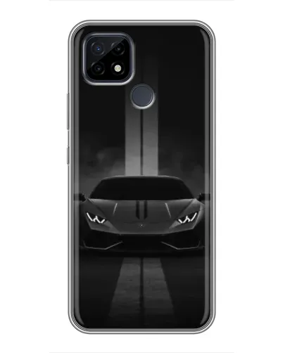 Чехол для Realme C21 с картинкой «Lamborghini симметрия дорог»