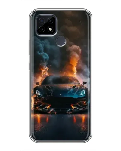 Чехол для Realme C21 с картинкой «Lamborghini дымная эстетика»