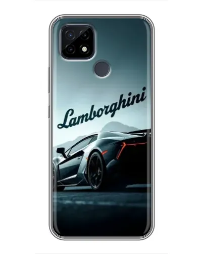 Чехол для Realme C21 с картинкой «Классическая надпись Lamborghini»