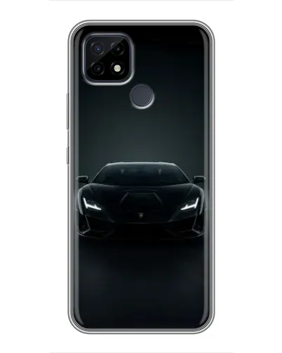 Чехол для Realme C21 с картинкой «Черный Lamborghini Aventador»