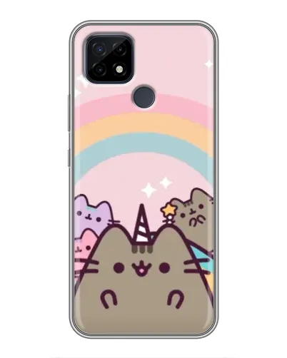 Чехол для Realme C21 с картинкой «Единорог Pusheen»