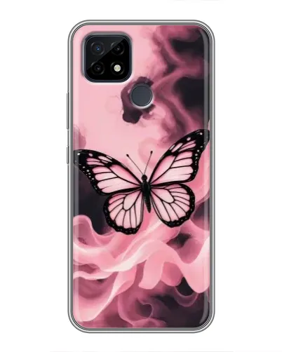Чехол для Realme C21 с картинкой «Бабочка в дыму»