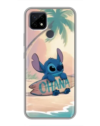 Чехол для Realme C21 с картинкой «Стич на серфе»