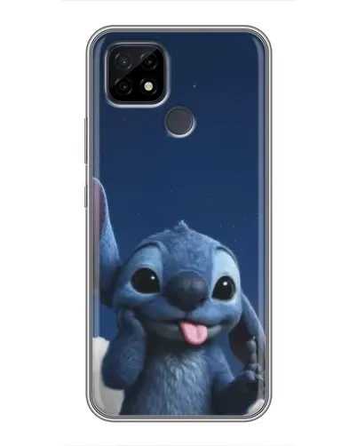 Чехол для Realme C21 с картинкой «Стич в облаках»