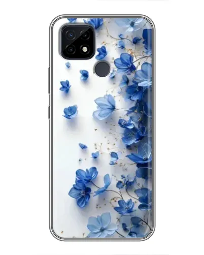 Чехол для Realme C21 с картинкой «Голубой цветочный каскад» Чехол для Realme C21 с картинкой «Голубой цветочный каскад»