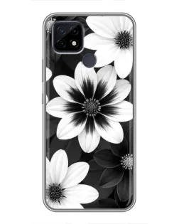 Чехол для Realme C21 с картинкой «Монохромные астры» Чехол для Realme C21 с картинкой «Монохромные астры»