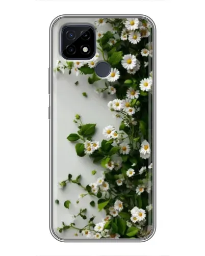 Чехол для Realme C21 с картинкой «Ветка мелких белых цветов» Чехол для Realme C21 с картинкой «Ветка мелких белых цветов»