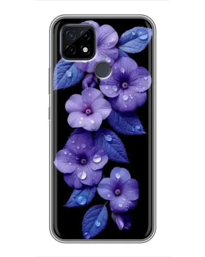 Чехол для Realme C21 с картинкой «Фиолетовые цветы с росою» Чехол для Realme C21 с картинкой «Фиолетовые цветы с росою»