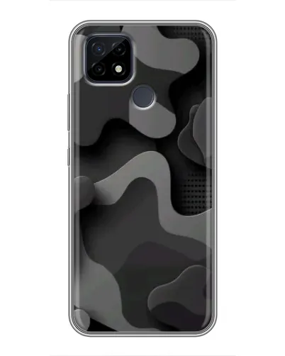 Чехол для Realme C21 с картинкой «Темный абстрактный камуфляж»