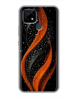 Чехол для Realme C21 с картинкой «Огненная звездная волна»