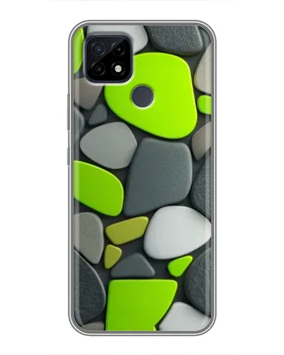 Чехол для Realme C21 с картинкой «Яркая неоновая галька»