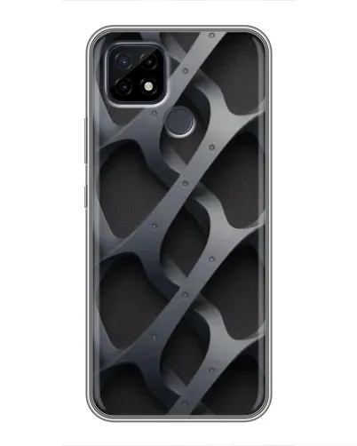 Чехол для Realme C21 с картинкой «Объемное серое плетение»